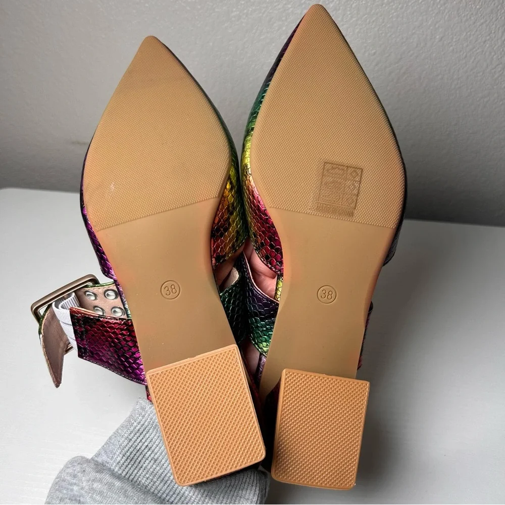 ✨Buckle Ballet Flats/Slip ons for Women European Size 38 USA size 7.5-8 NWOT‎